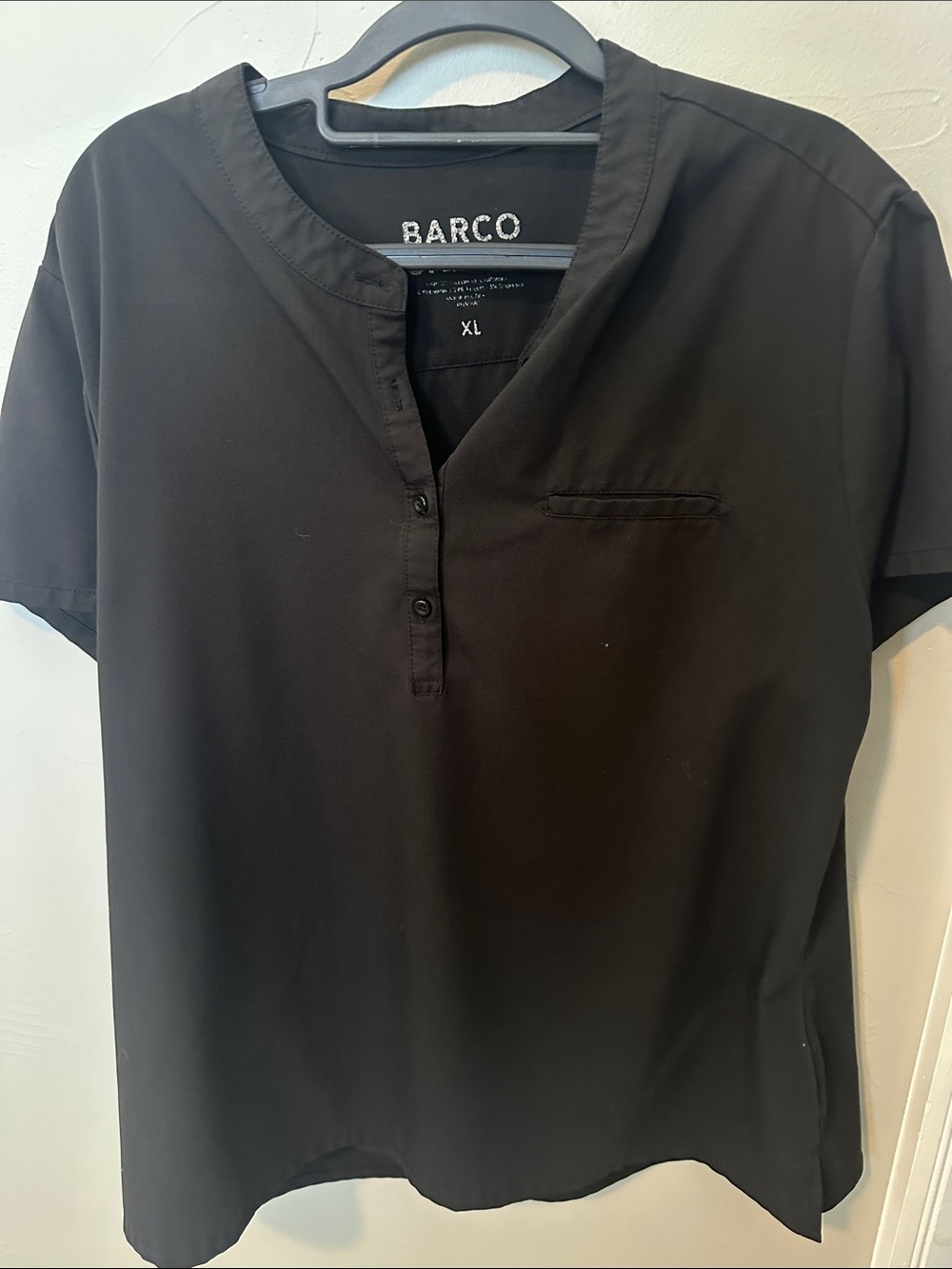 Barco Uniforms Black Women's Medical Scrub Top